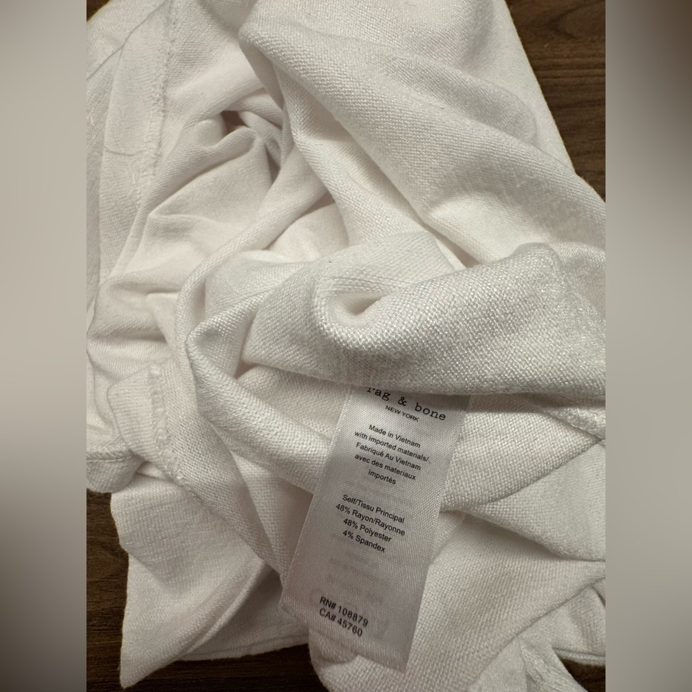 RAG& BONE NEW YORK SLUB LONGSLEEVE TEE- SIZE L- WHITE- GREAT CONDITION - Picture 4 of 4